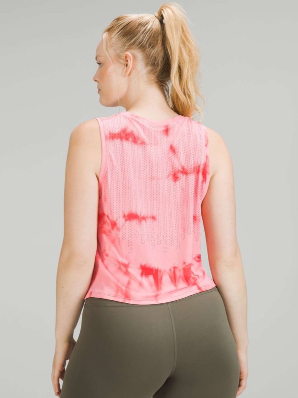 {Lululemon} Train to Be Pink and Red Tie-Dye Tank Top - Picture 4 of 12